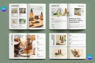 design catalog for cosmetics skincare brands to introduce products to retailers