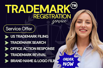 help you with trademark registration,trademark filing as your trademark attorney