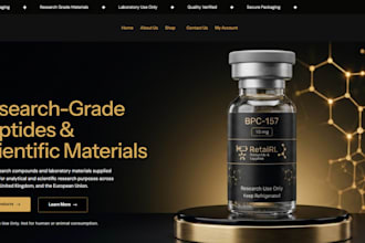 peptide shopify supplement website woocommerce fda compliant peptide website