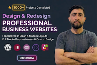 design responsive divi or elementor landing page in wordpress