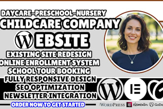 childcare company website, daycare website, childcare center, preschool website