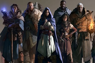 design a fantasy rpg party with backstories and lore