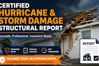 prepare a certified hurricane and storm damage structural report