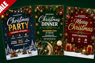 design unique christmas flyers and holiday flyers for your events