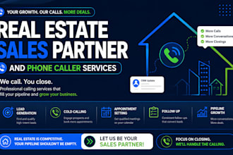 real estate sales partner and phone caller services