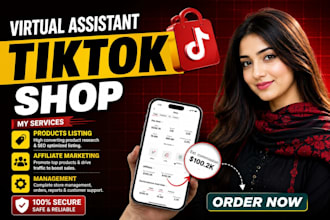 tiktok shop backend VA and store management