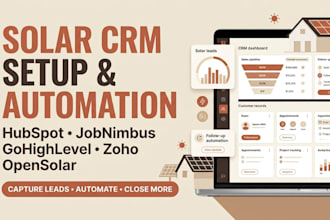 setup hubspot jobnimbus gohighlevel zoho CRM opensolar CRM for solar agents
