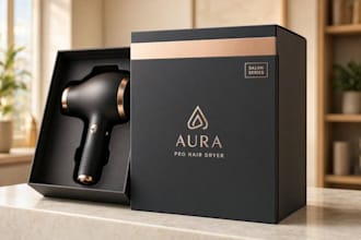 design creative box, pouch and label packaging design