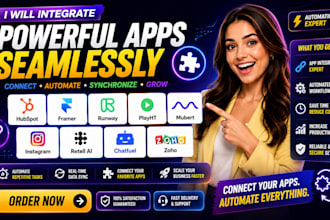 integrate hubspot framer runway playht mubert instagram retell ai chatfuel zoho
