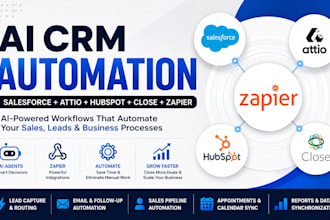 automate salesforce attio hubspot close CRM with zapier ai workflows zapier mcp