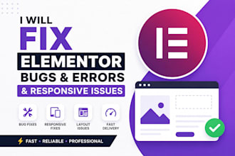 fix elementor bugs, errors, and responsive issues