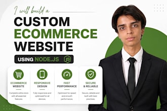 build a custom ecommerce website using node js
