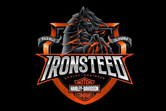 design harley davidson dealership business logo