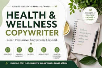 write health and wellness copy for your brand