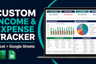 build a custom income and expense tracker in excel or google sheets