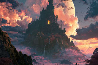 create a dreamy surreal or fantasy music album cover