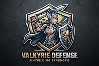 design a powerful female warrior logo for your brand