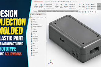 design injection molded plastic part for manufacturing prototype using solidwork