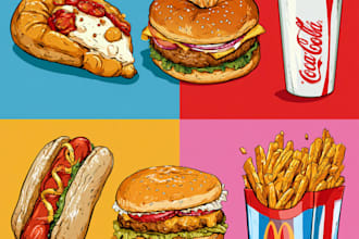 design food pop art of your food pop art