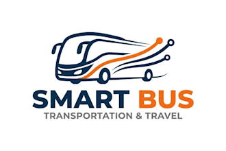 design a smart bus logo for transportation and travel brand