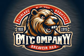 design outstanding benny beaver mascot logo