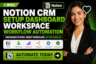 notion CRM setup dashboard workflow automation monday zapier automation