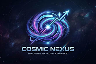 design a stunning galaxy logo for futuristic brand