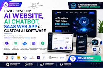 develop an ai website, ai chatbot, saas web app or custom ai website