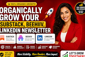organically promote your substack subscriber, beehiiv, linkedin newsletter grow