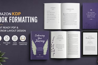 do amazon kdp book formatting, print ready pdf and interior layout design