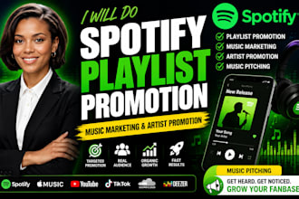spotify playlist promotion, music marketing, artist promotion, music pitching