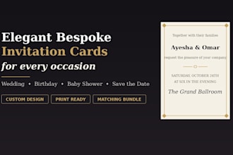 design wedding, birthday, and event invitation cards