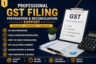 provide professional gst filing preparation and reconciliation support