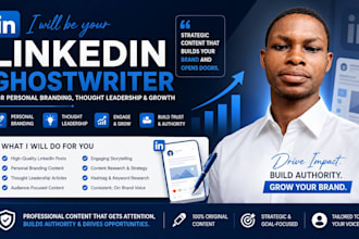 be your linkedin ghostwriter for personal branding thought leadership and growth