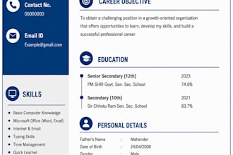 design a professional resume and cv