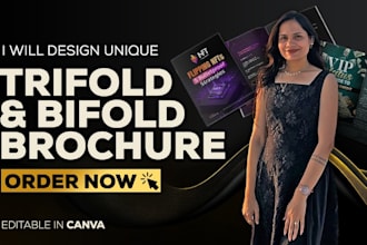 design a unique trifold or bifold brochure