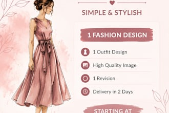 create creative fashion designs and outfit ideas