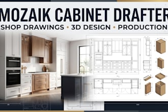 be your professional mozaik cabinet drafter for production ready drawings