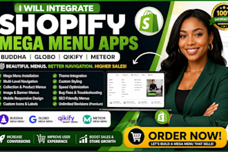 integrate shopify mega menu apps buddha mega menu globo qikify meteor
