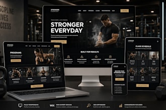 design a professional wix fitness gym, personal trainer or workout website