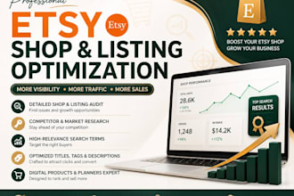 design etsy digital products digital planners etsy shop setup SEO listings