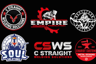 make traditional consulting rig welder logo for your brand
