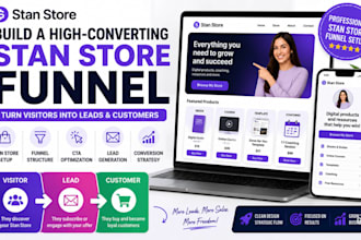 build stan store funnel to turn visitors into customers