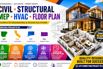 civil, structural engineering mep hvac floor plan in arkansas ca connecticut pa