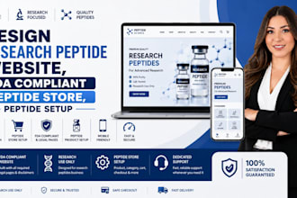 design research peptide website, fda compliant peptide store, peptide setup