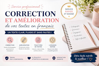 proofread, correct and improve your french text