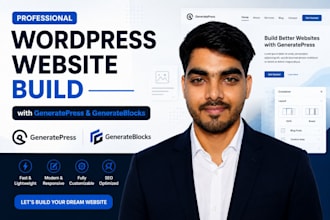design wordpress website using generatepress, generateblocks