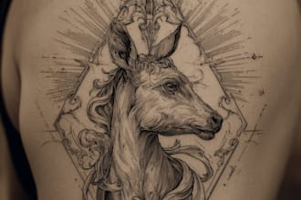 design blackwork and geometric tattoo artwork
