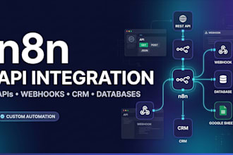 integrate apis, webhooks, CRM and databases with n8n