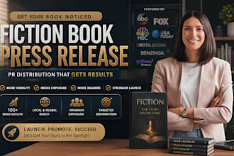 write fiction book press release launch PR distribution for media exposure